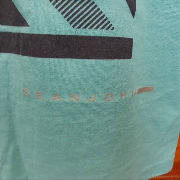 Sean John Vintage Blue Graphic Logo Tee Shirt LG Y2K Streetwear Hip Hop - Picture 3 of 8